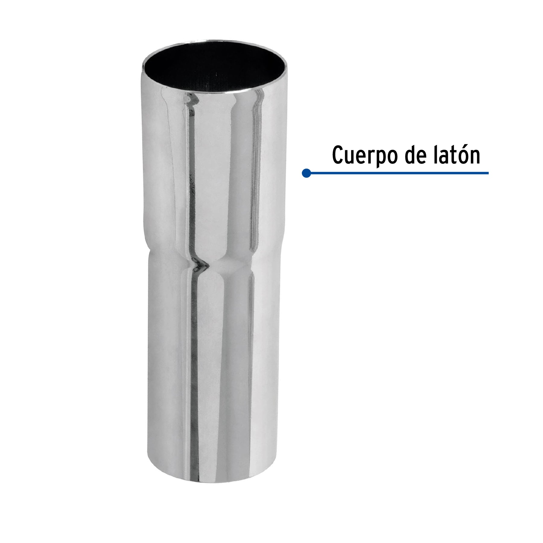 Extensión para contra de lavabo, 10 cm, cromo, 1-1/4"