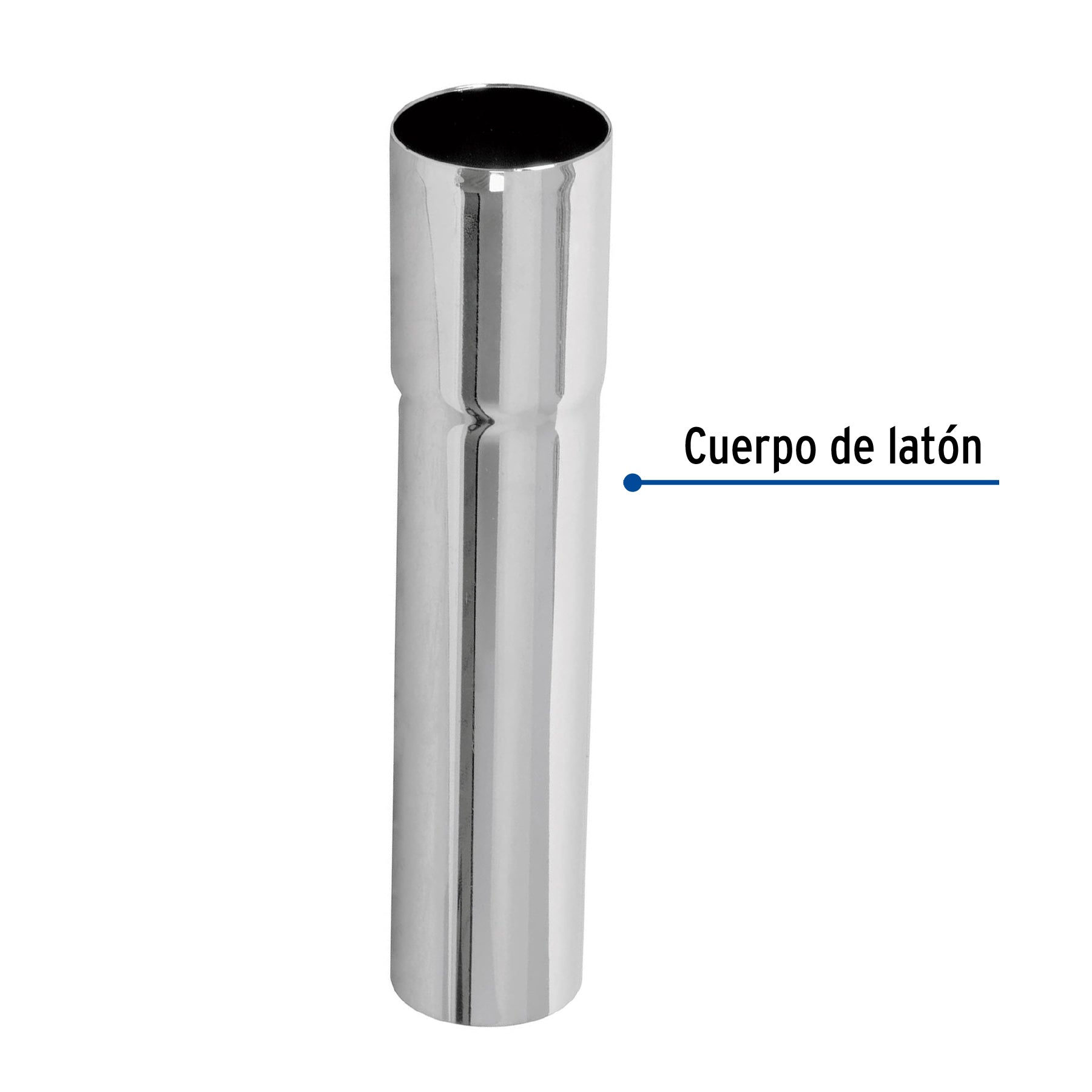 Extensión para contra de lavabo, 15 cm, cromo, 1-1/4"