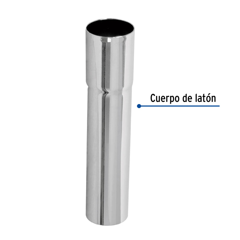 Extensión para contra de lavabo, 15 cm, cromo, 1-1/4"