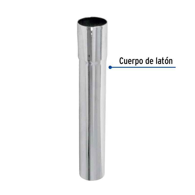 Extensión para contra de lavabo, 20 cm, cromo, 1-1/4"