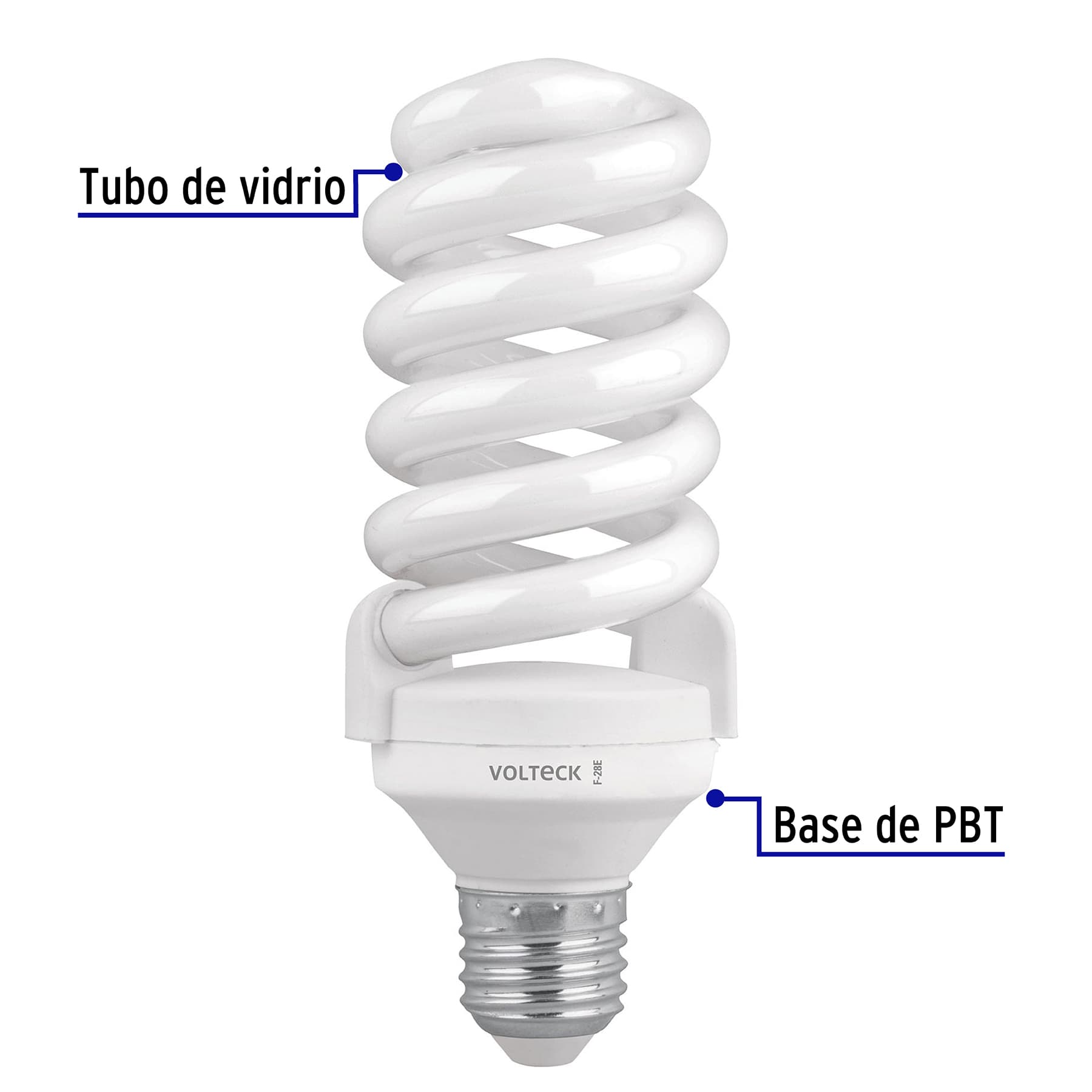 Lámpara 28 W, espiral, luz día, 2 piezas