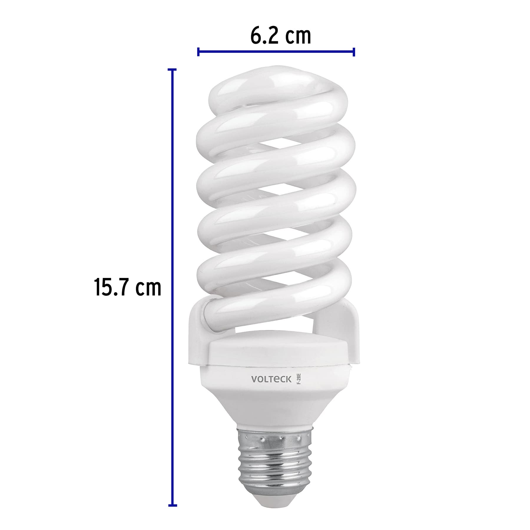 Lámpara 28 W, espiral, luz día, 2 piezas