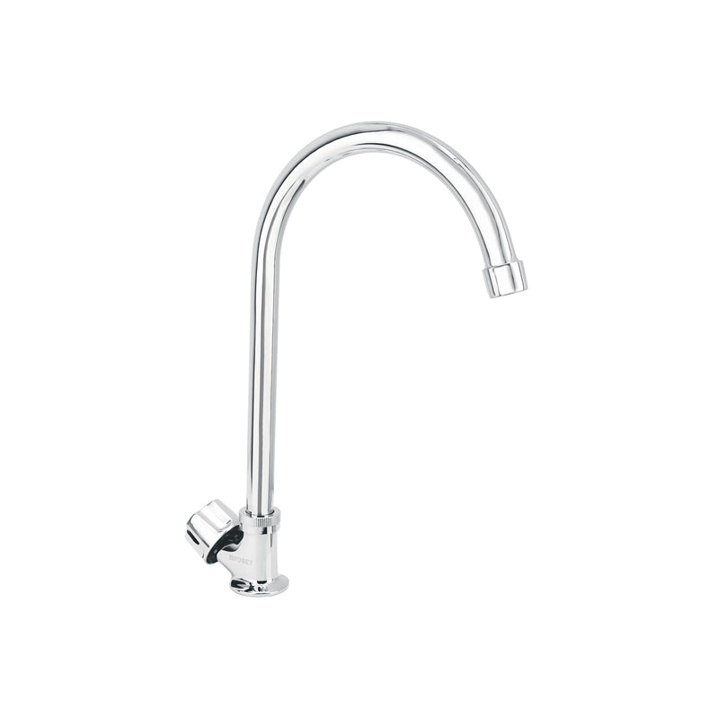 Llave individual para fregadero, cuello curvo, Basic