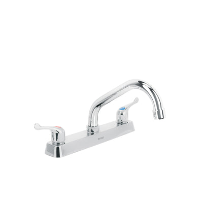 Mezcladora p/fregadero,manerales palanca,cuello corto,Basic