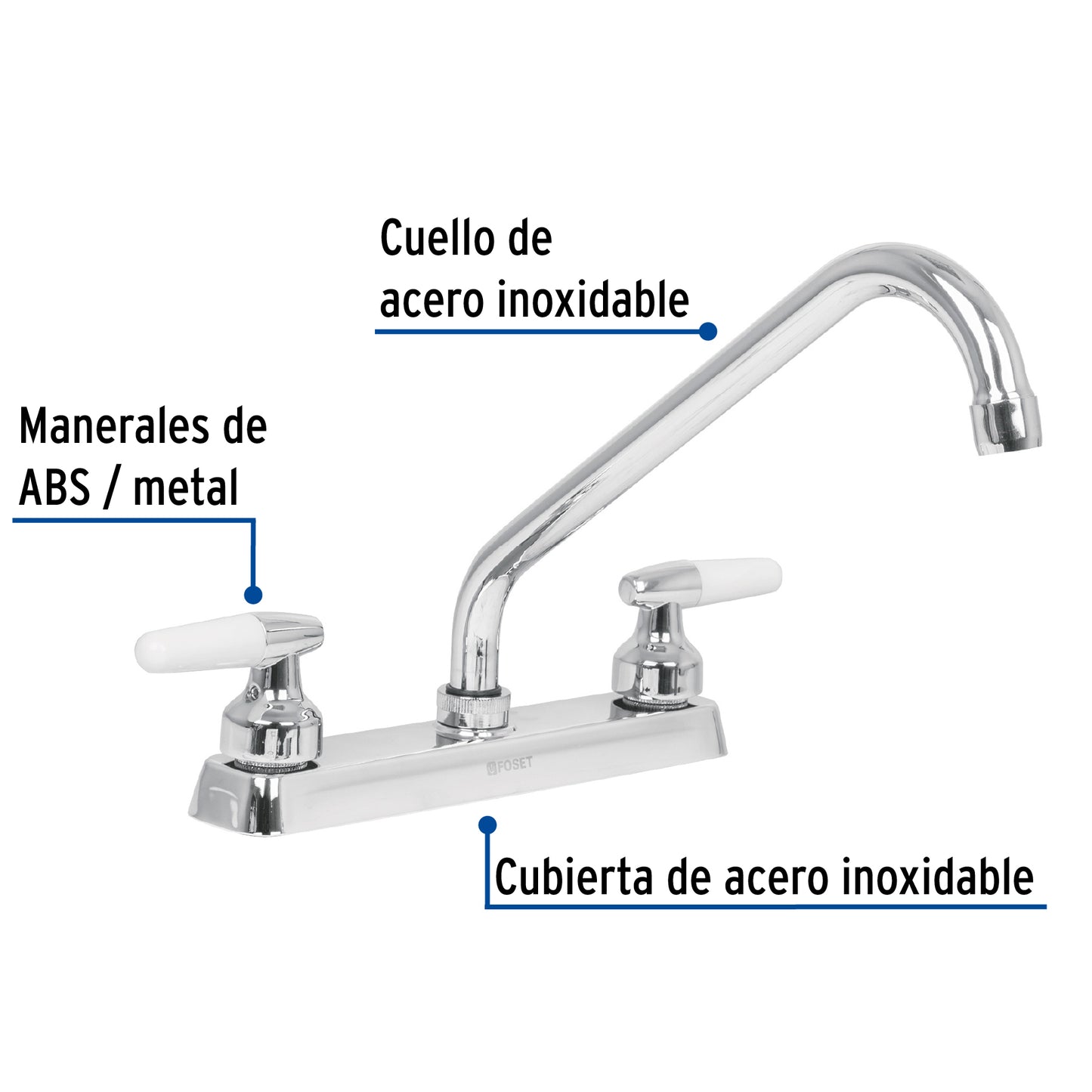 Mezcladora para fregadero, manerales cono, Basic