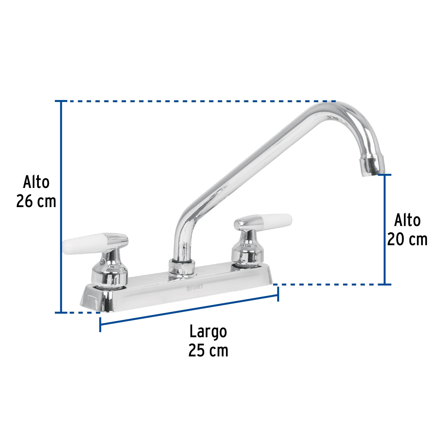 Mezcladora para fregadero, manerales cono, Basic