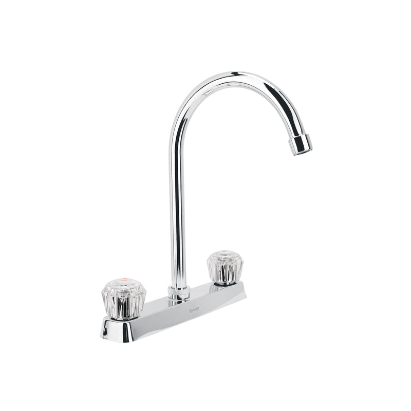 Mezcladora para fregadero, acrílico, cuello curvo, Basic
