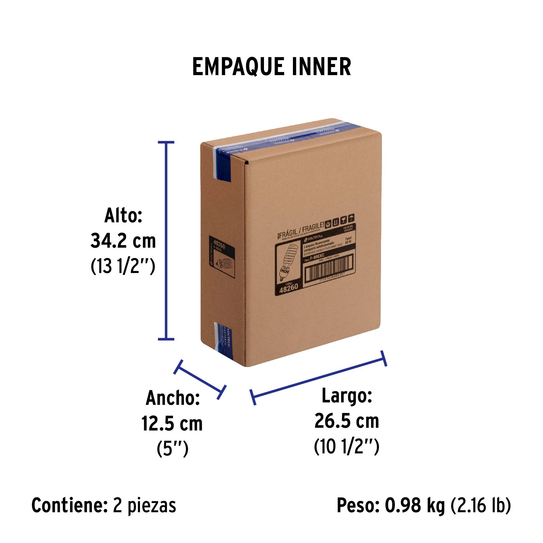 Lámpara 85 W, espiral, base mogul E39, luz día, T5, en caja