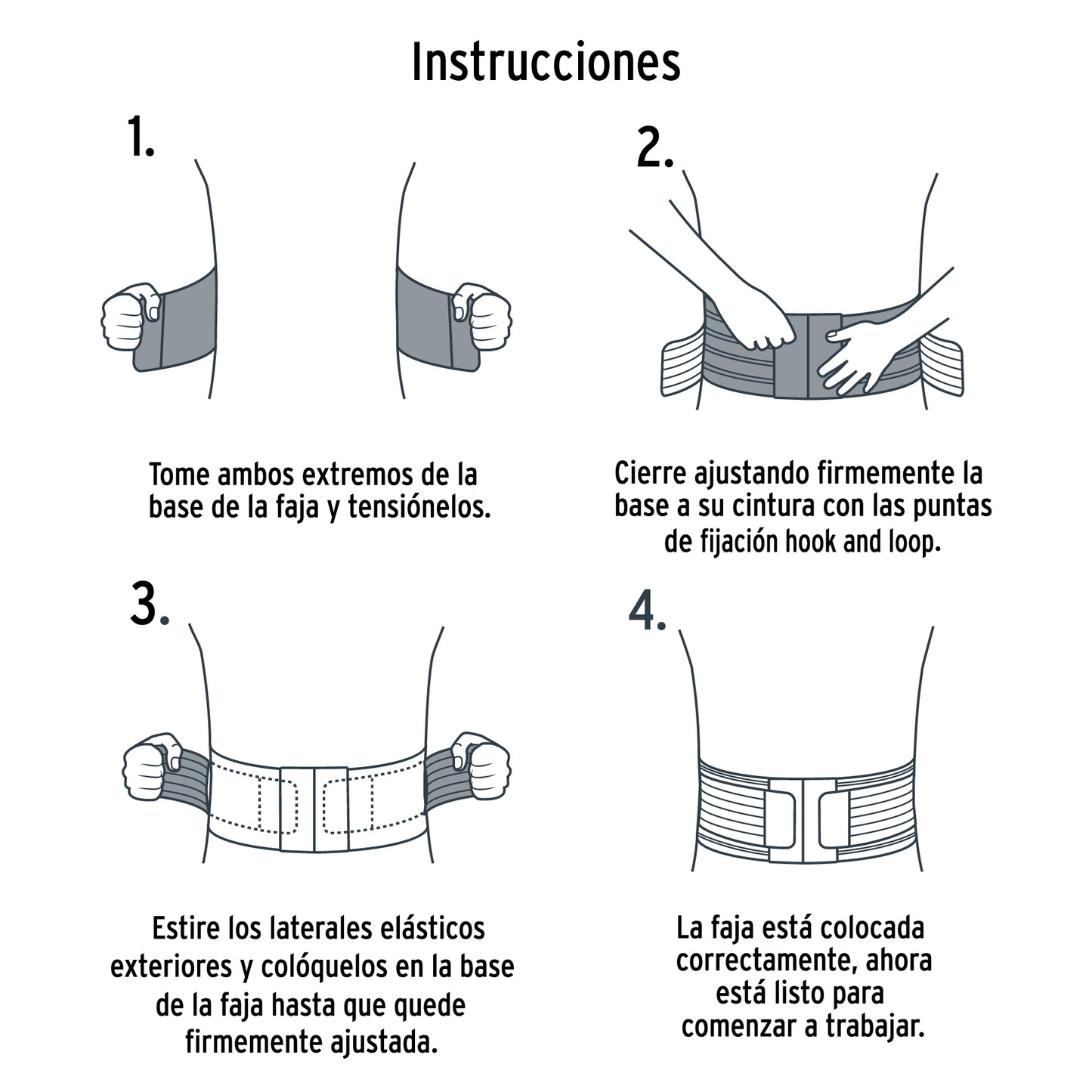 Faja con cinturón de malla, talla grande