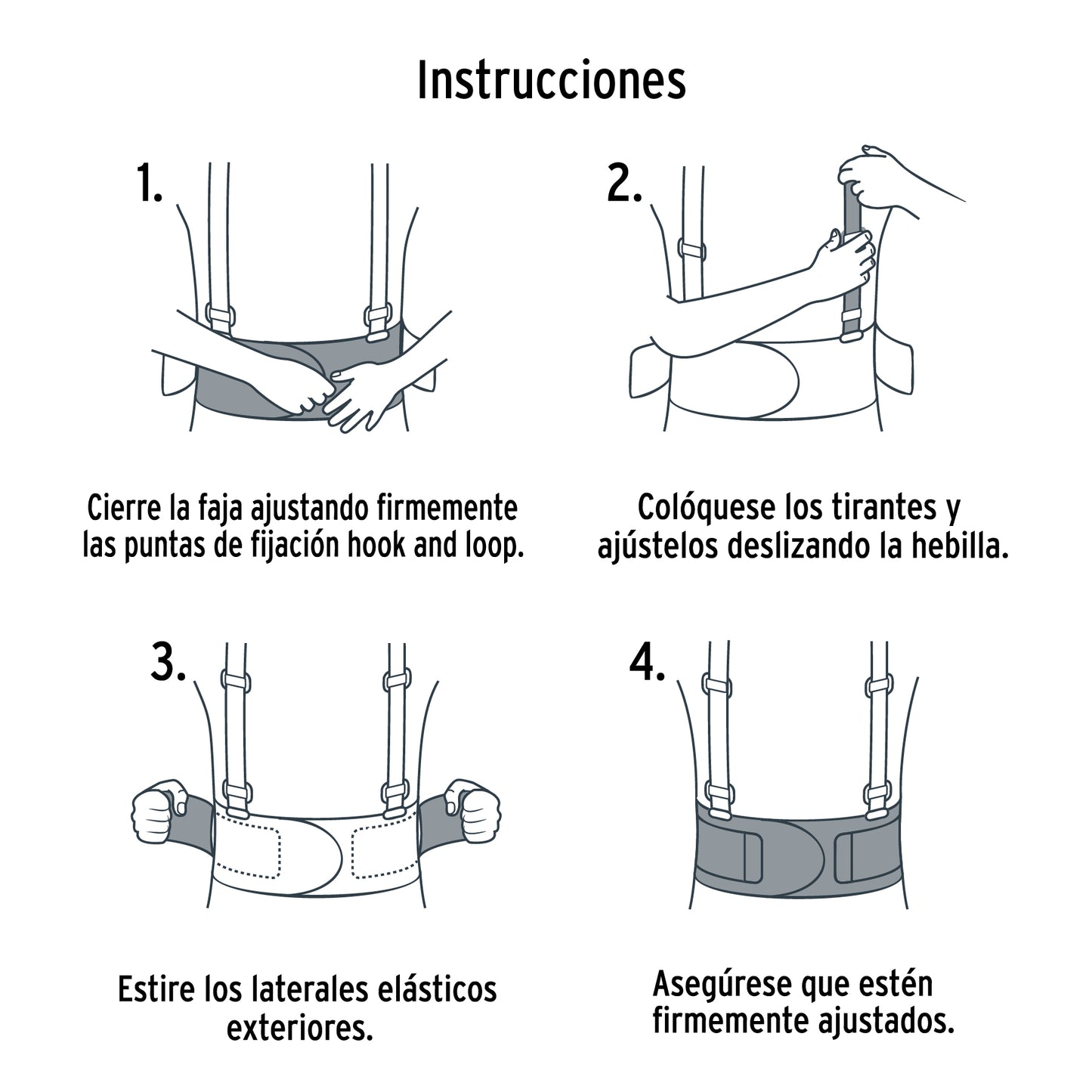 Faja con tirantes ajustables, talla grande