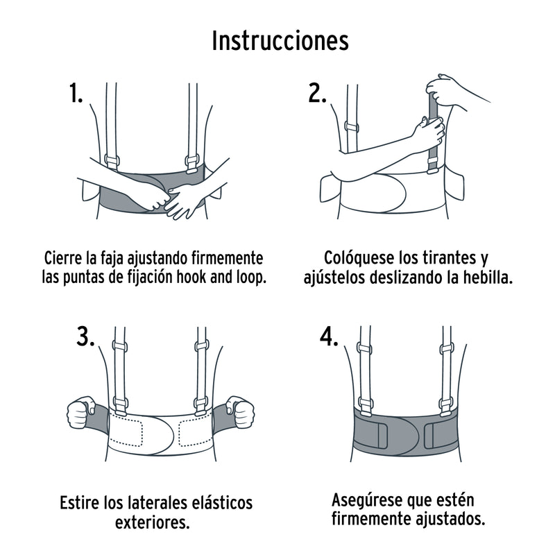 Faja con tirantes ajustables, talla grande