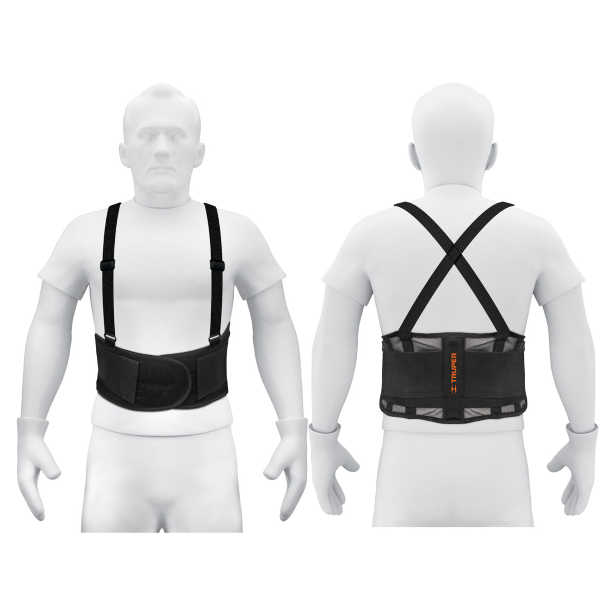 Faja ventilada con tirantes, talla mediana