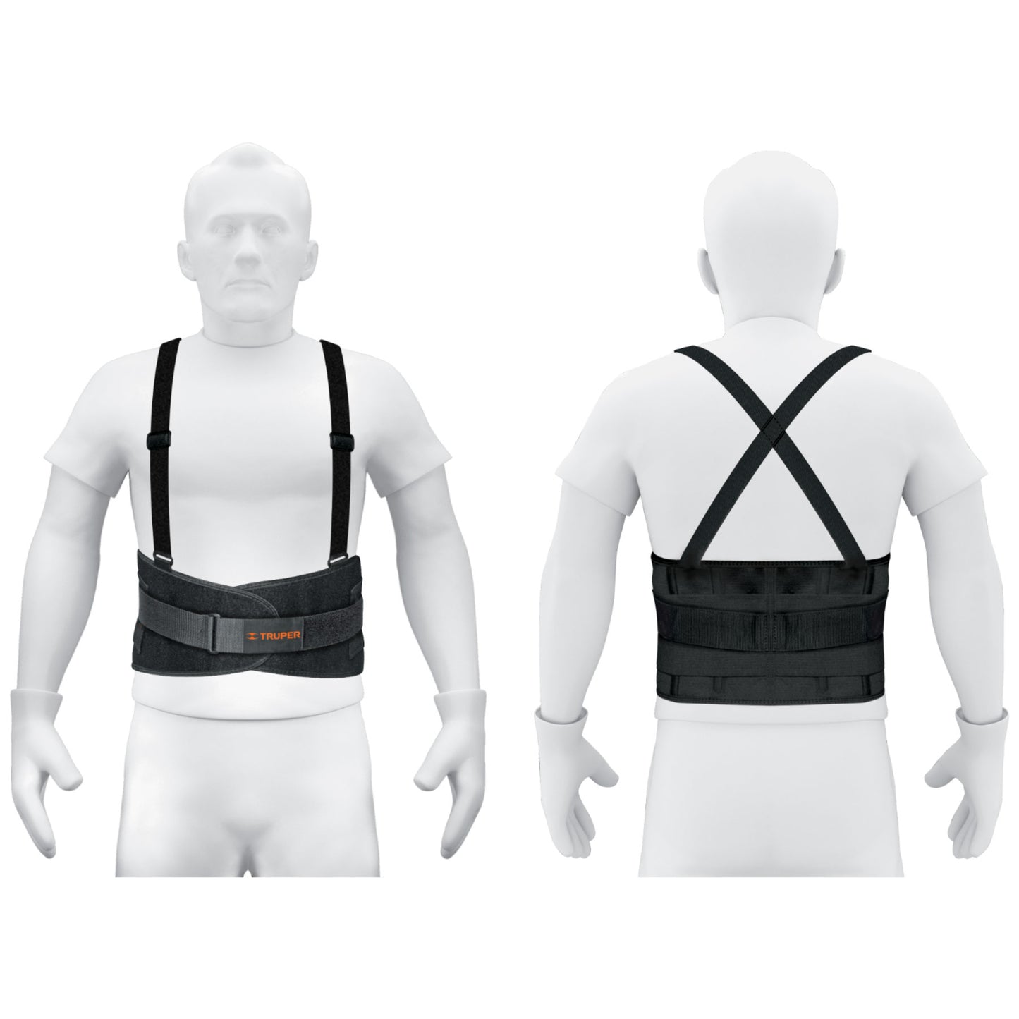 Faja con tirantes y tercer cinturón,ajustables,talla mediana