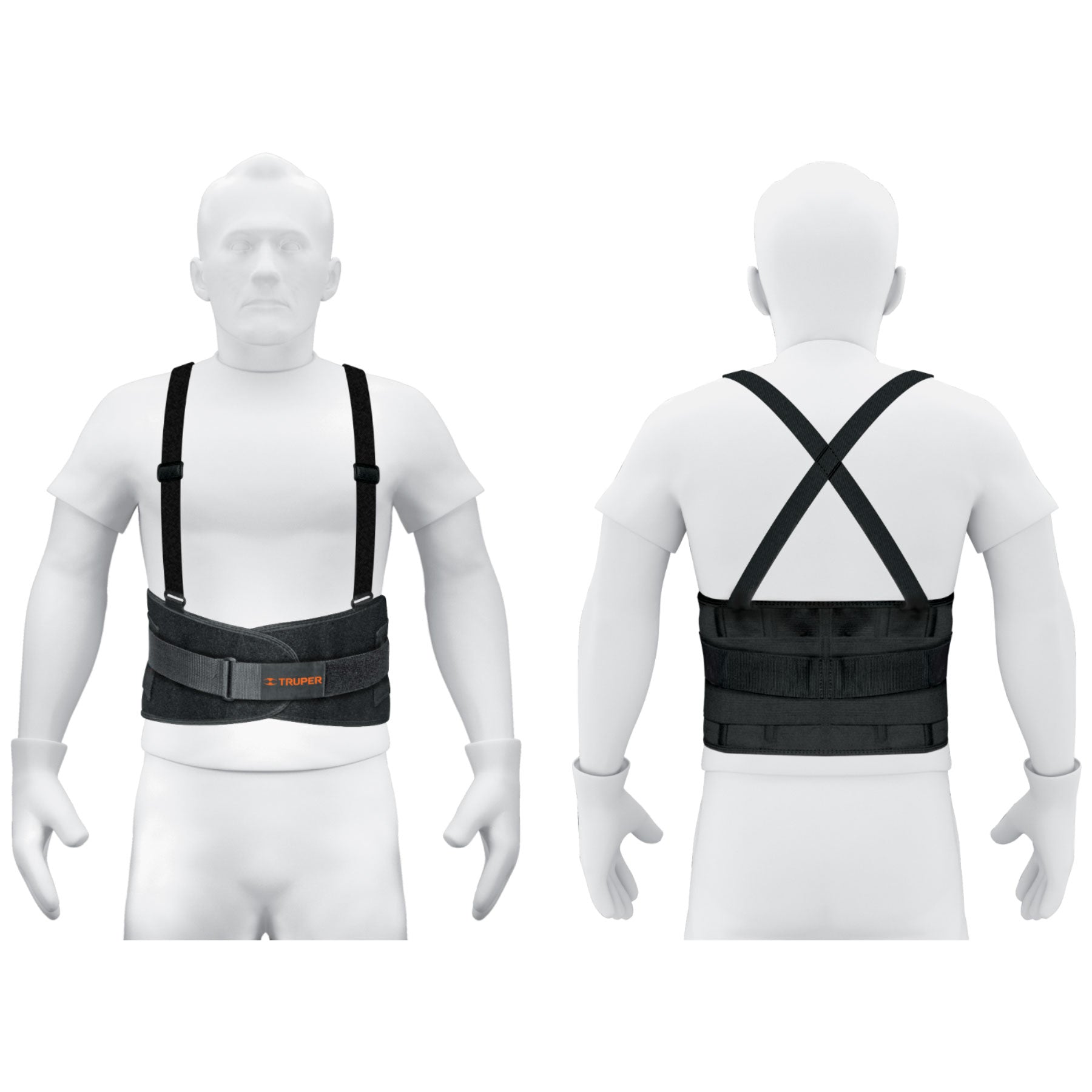 Faja con tirantes y tercer cinturón,ajustables,talla mediana