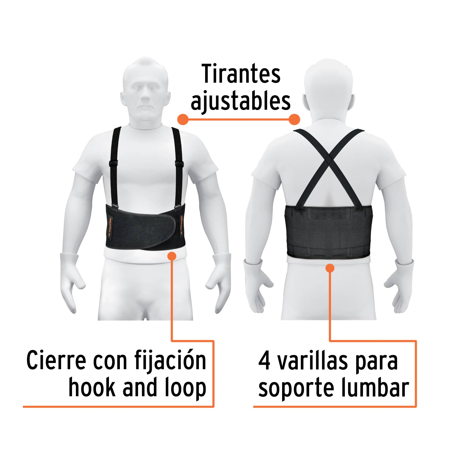 Faja con tirantes ajustables, talla mediana