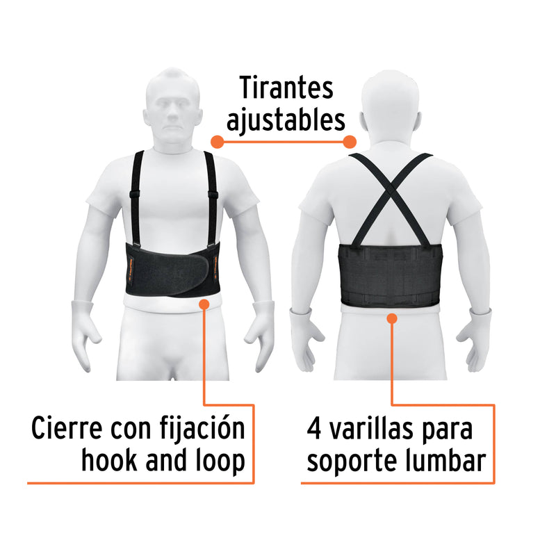 Faja con tirantes ajustables, talla mediana