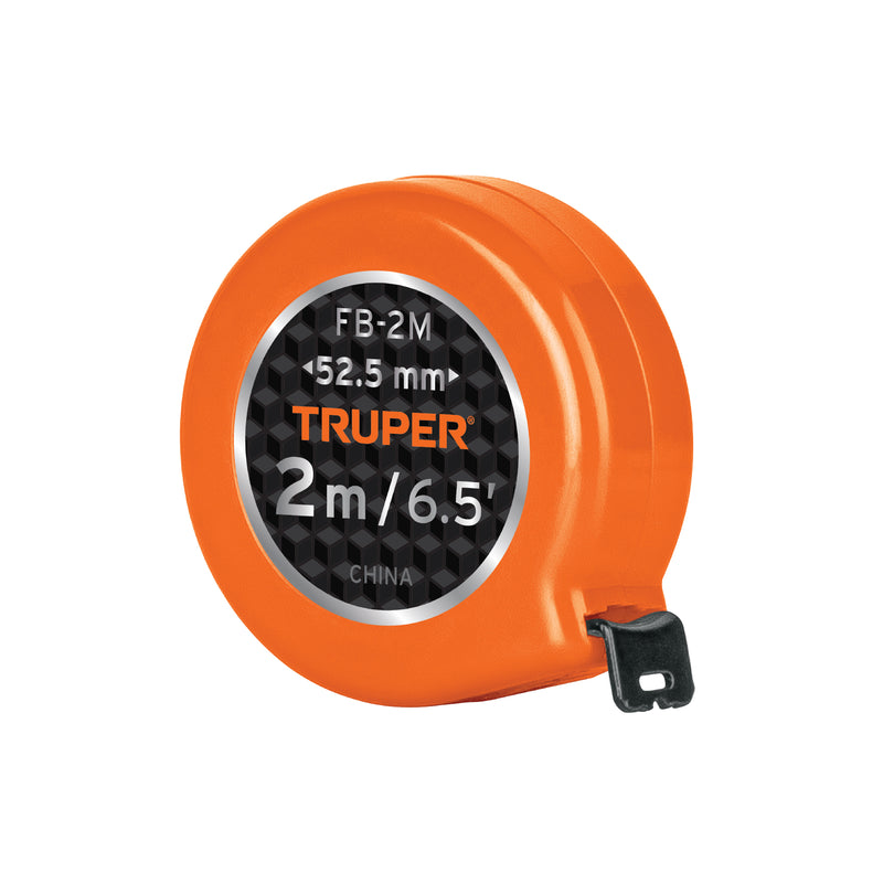 Flexómetro de bolsillo 2 m cinta 13 mm, TRUPER