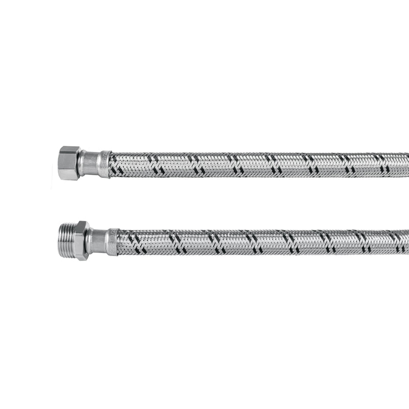 Manguera para boiler, acero inox. 1/2'H x 3/4'M, 60 cm