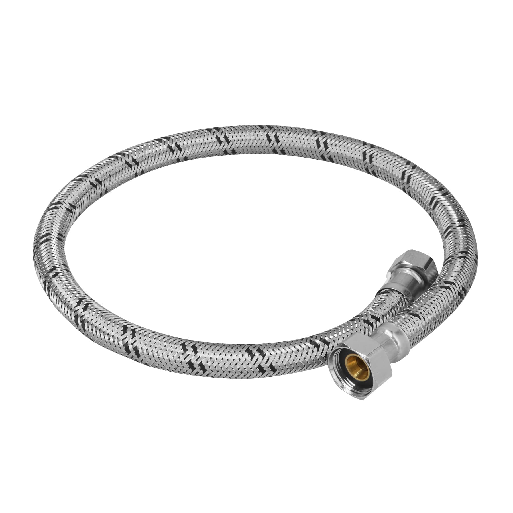 Manguera hule, 1/2", 80 cm, acero inoxidable, usos generales