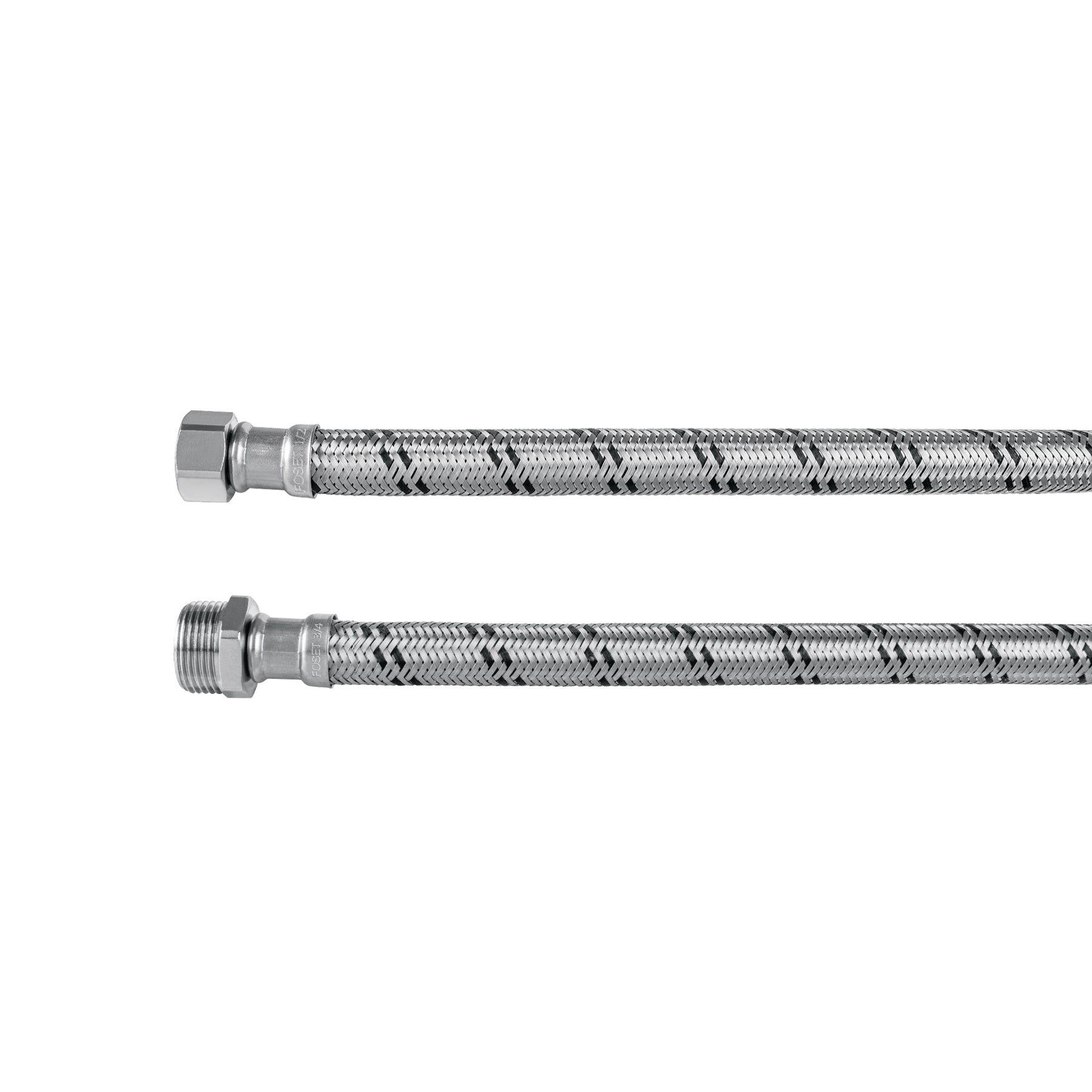 Manguera para boiler, acero inox. 1/2'H x 3/4'M, 80 cm