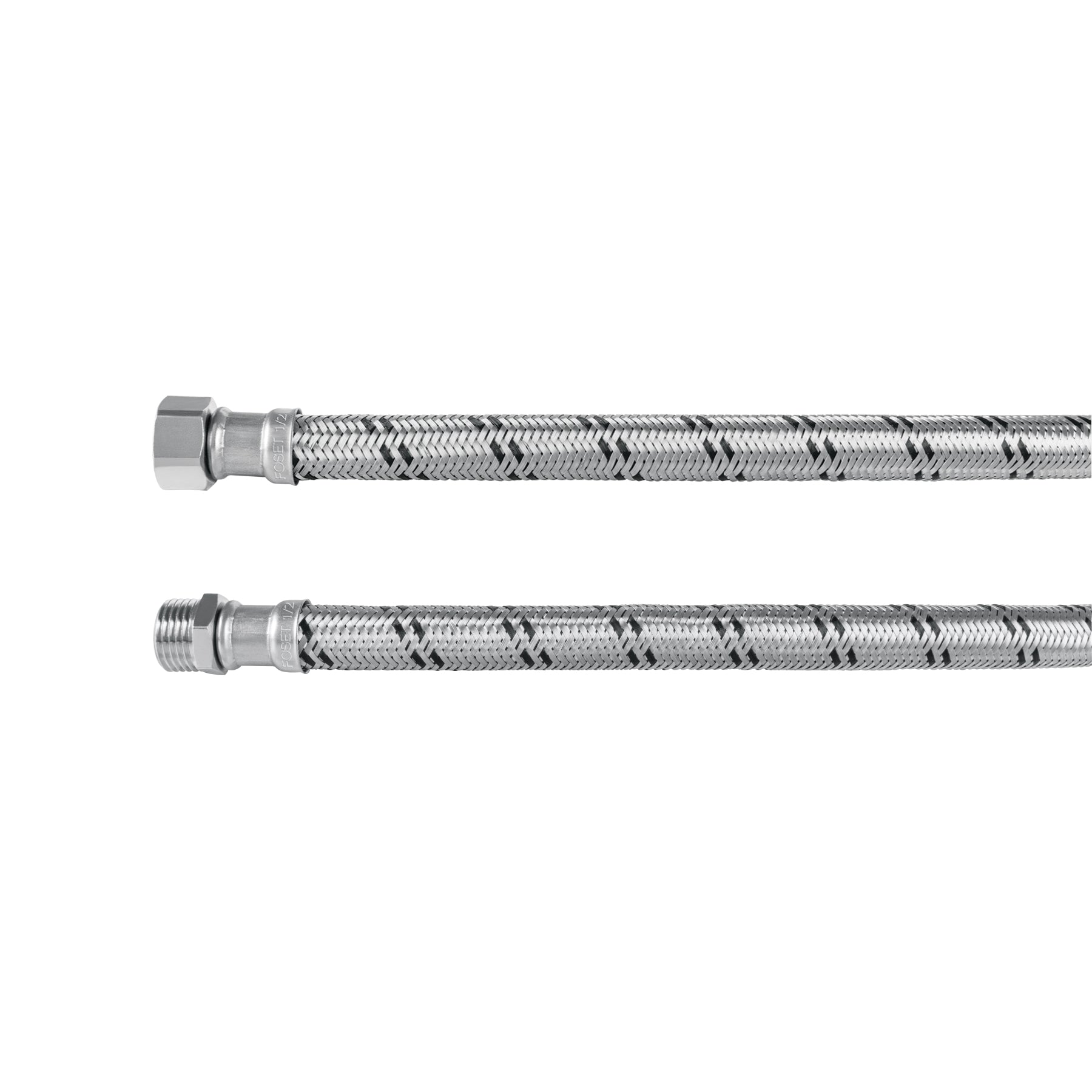 Manguera para boiler, acero inox. 1/2'H x 1/2'M, 60 cm