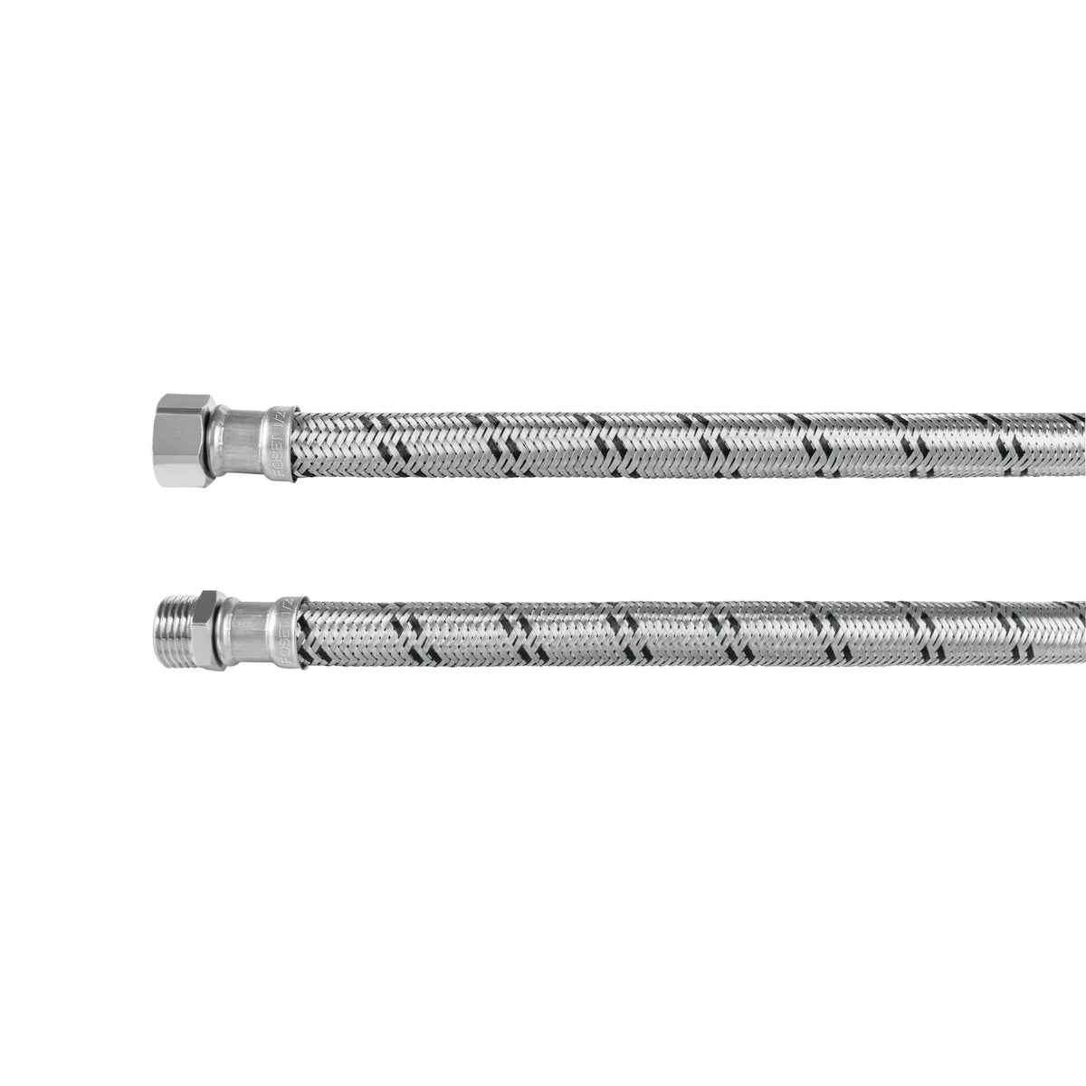 Manguera para boiler, acero inox. 1/2'H x 1/2'M, 60 cm