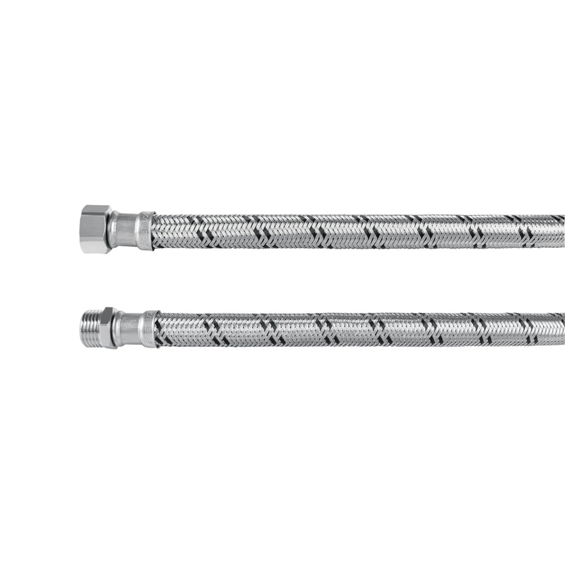 Manguera para boiler, acero inox. 1/2'H x 1/2'M, 60 cm