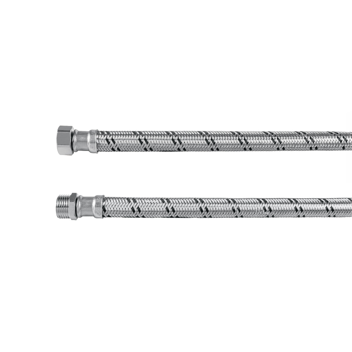 Manguera para boiler, acero inox. 1/2'H x 1/2'M, 80 cm
