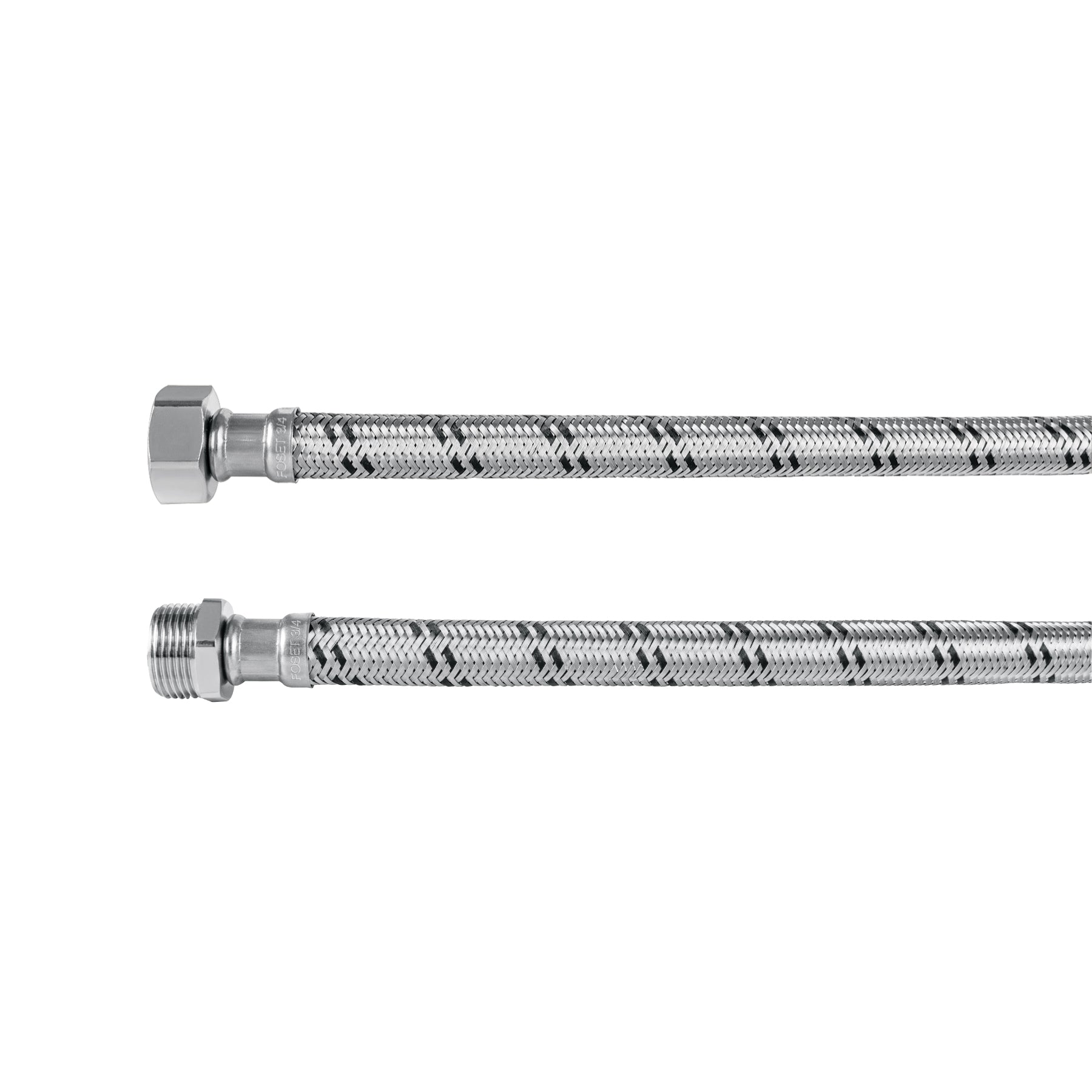 Manguera para boiler, acero inox. 3/4'H x 3/4'M, 60 cm