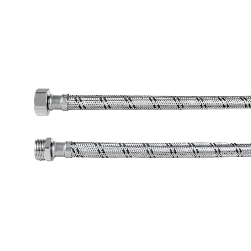 Manguera para boiler, acero inox. 3/4'H x 3/4'M, 60 cm