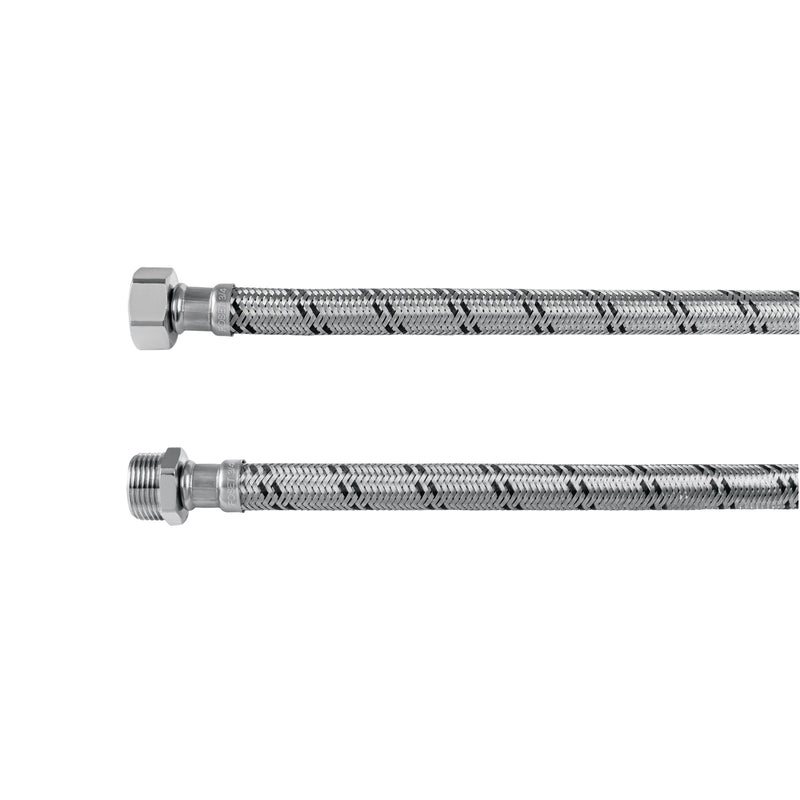 Manguera para boiler, acero inox. 3/4'H x 3/4'M, 80 cm