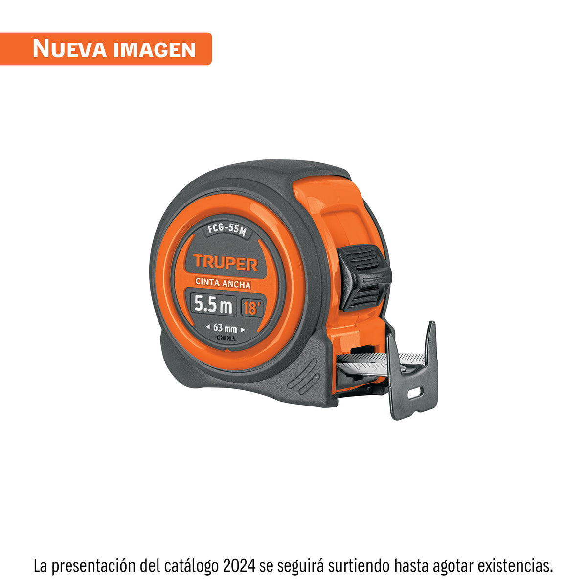 Flexómetro compacto con grip, 5.5 m, cinta 25 mm