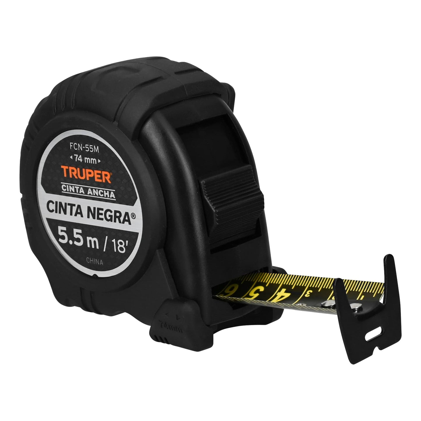 Flexómetro Cinta Negra, 5.5 m, cinta 27 mm