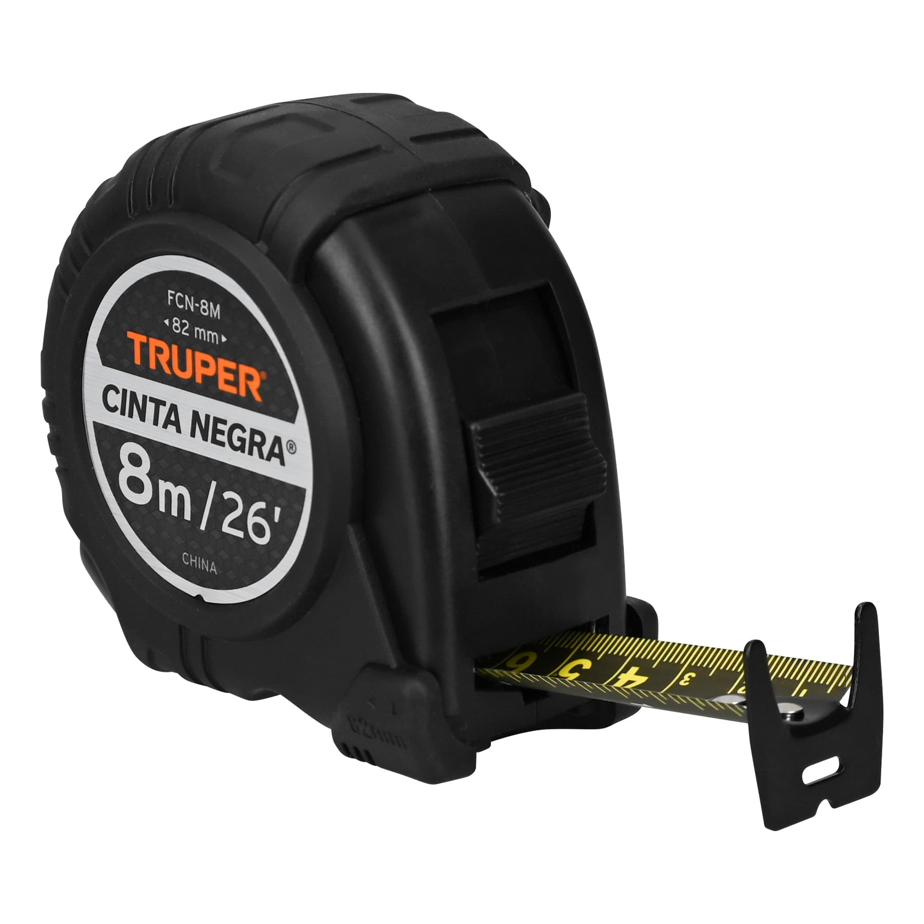 Flexómetro Cinta Negra, 8 m, cinta 27 mm