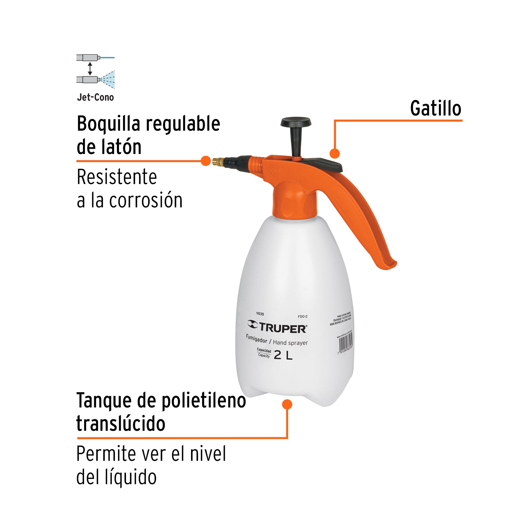 Fumigador doméstico, 2 lts