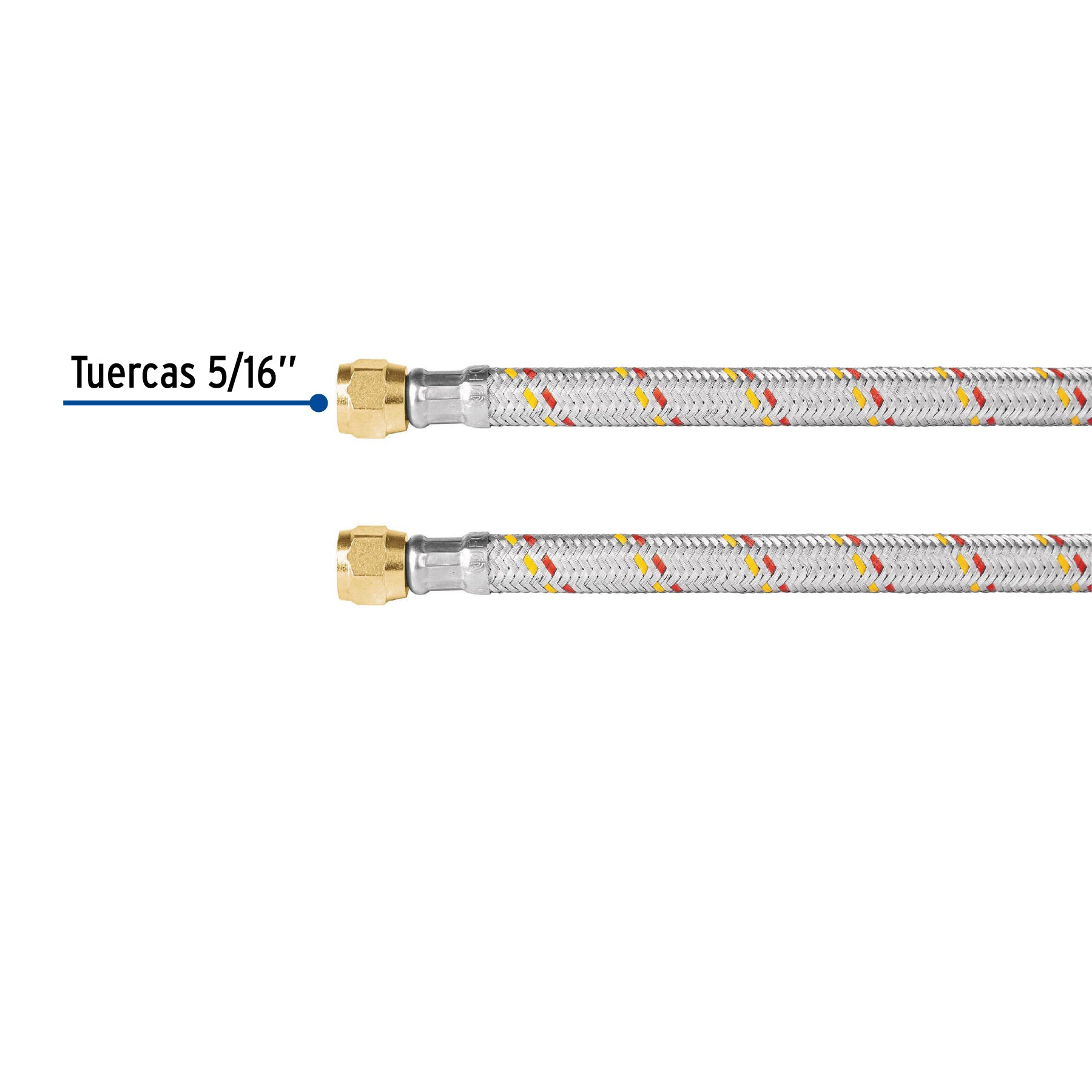 Manguera para gas, aluminio, 5/16" X 250 cm, Foset basic