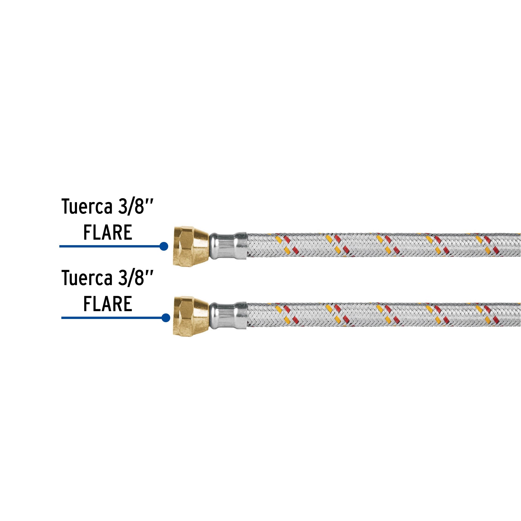 Manguera para gas, aluminio, 3/8" X 400 cm, Foset Basic