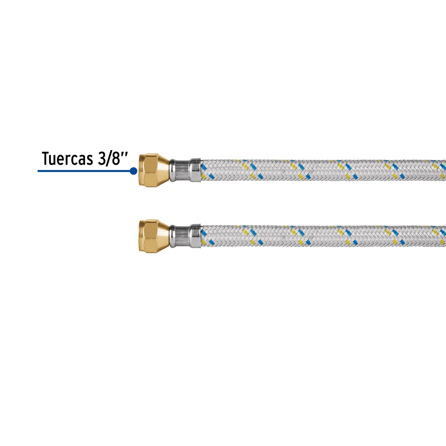 Manguera de hule, 400 cm, revestida de aluminio