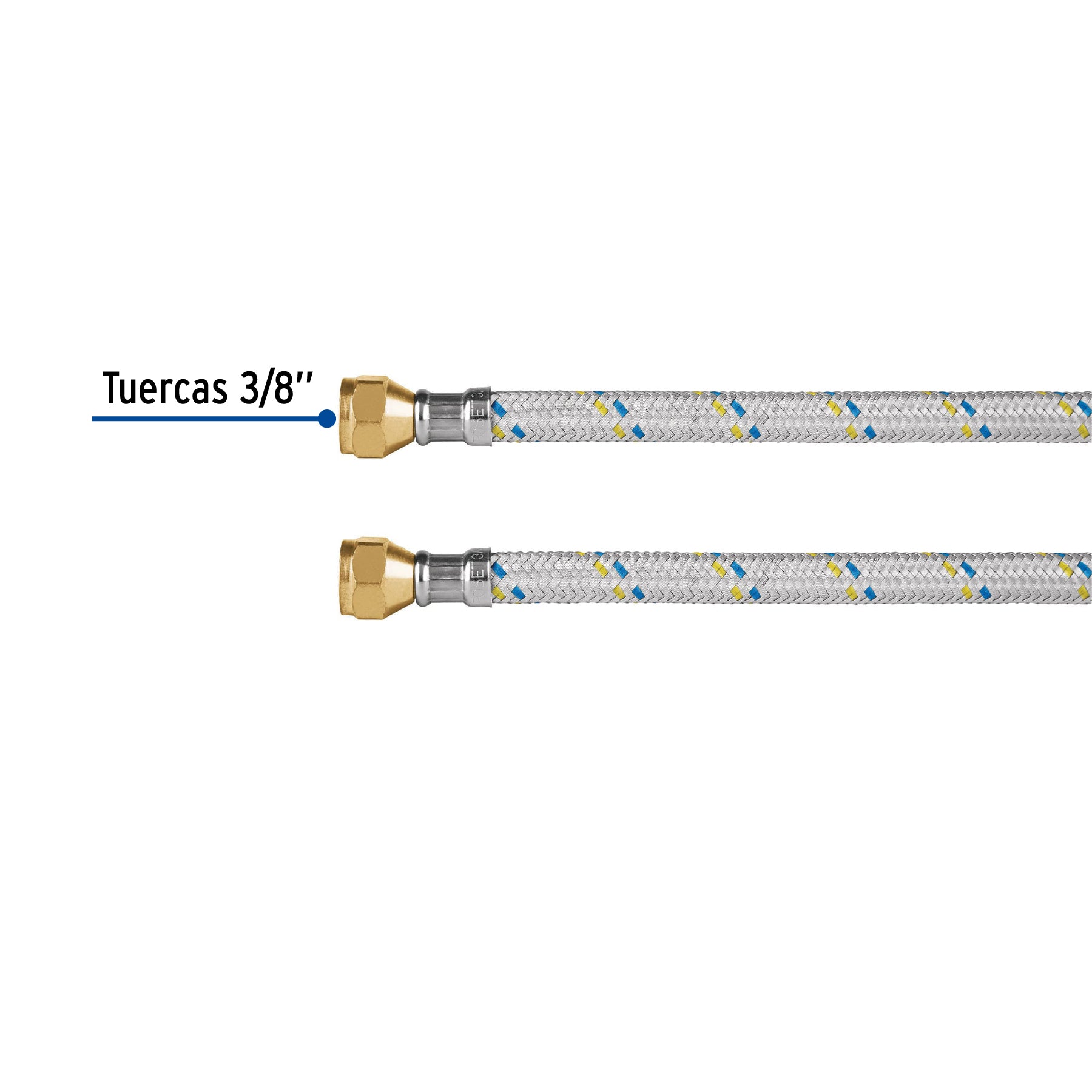 Manguera de hule, 400 cm, revestida de aluminio