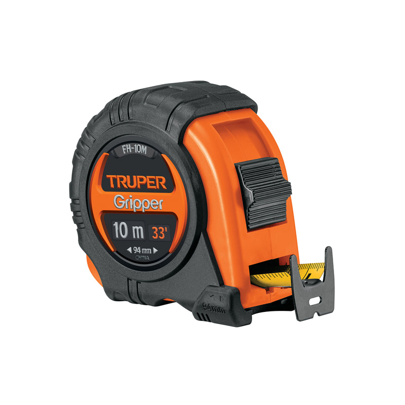 Flexómetro Gripper, contra impacto, 10 m, cinta 32 mm