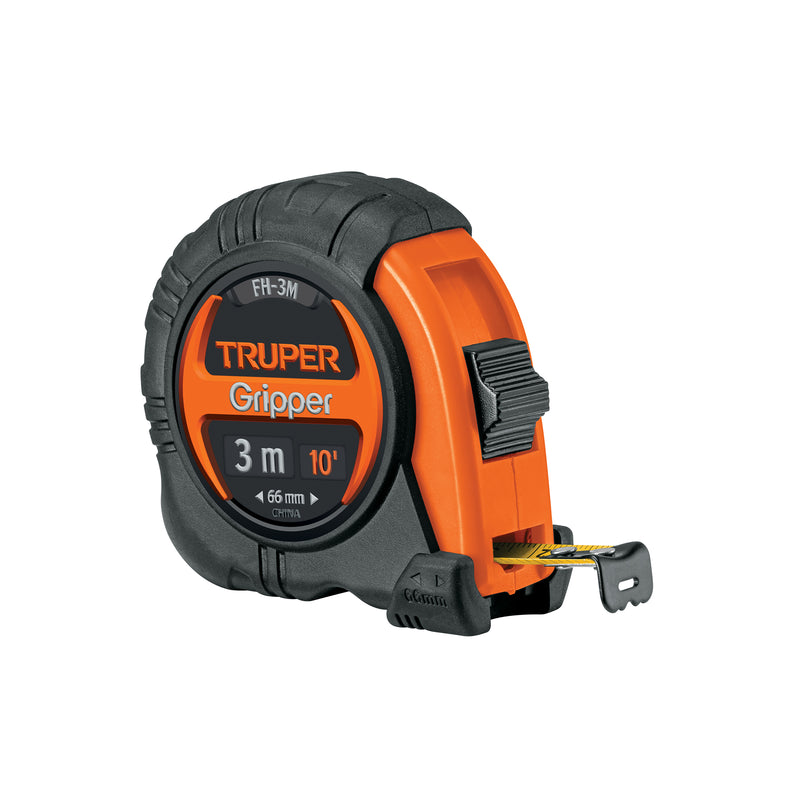 Flexómetro Gripper, contra impacto, 3 m, cinta 13 mm