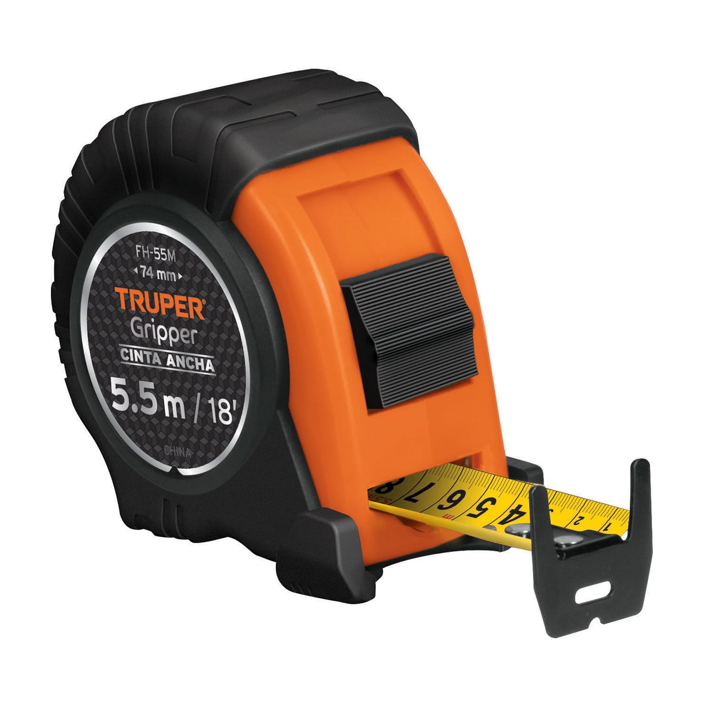 Flexómetro Gripper, contra impacto, 5.5 m, cinta 25 mm