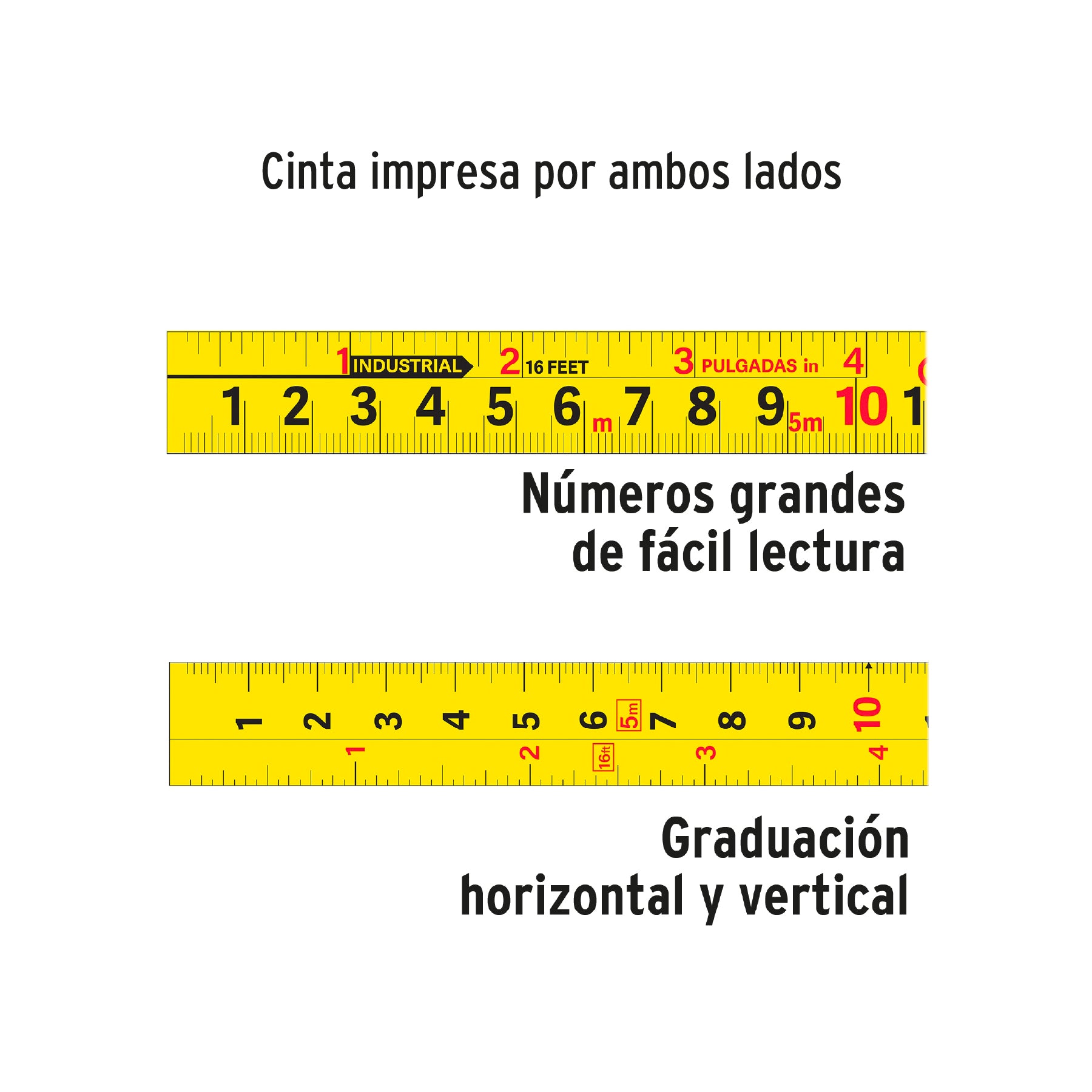 Flexómetro Gripper, contra impacto, 5.5 m, cinta 25 mm