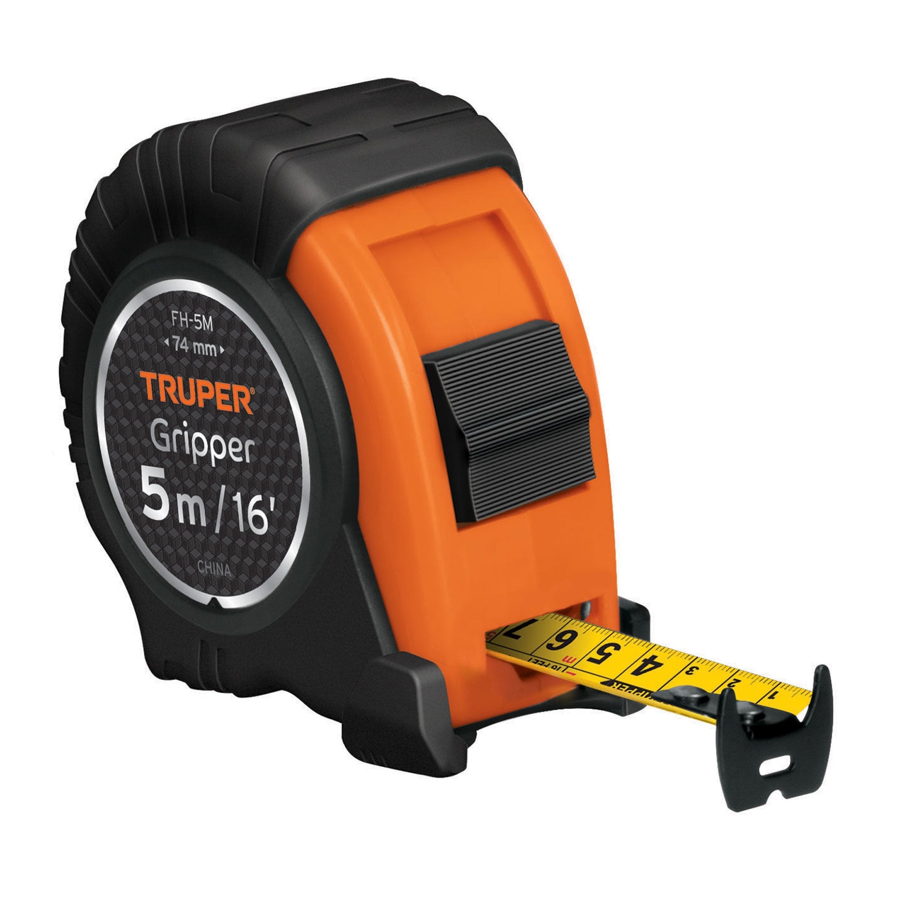 Flexómetro Gripper, contra impacto, 5 m, cinta 19 mm