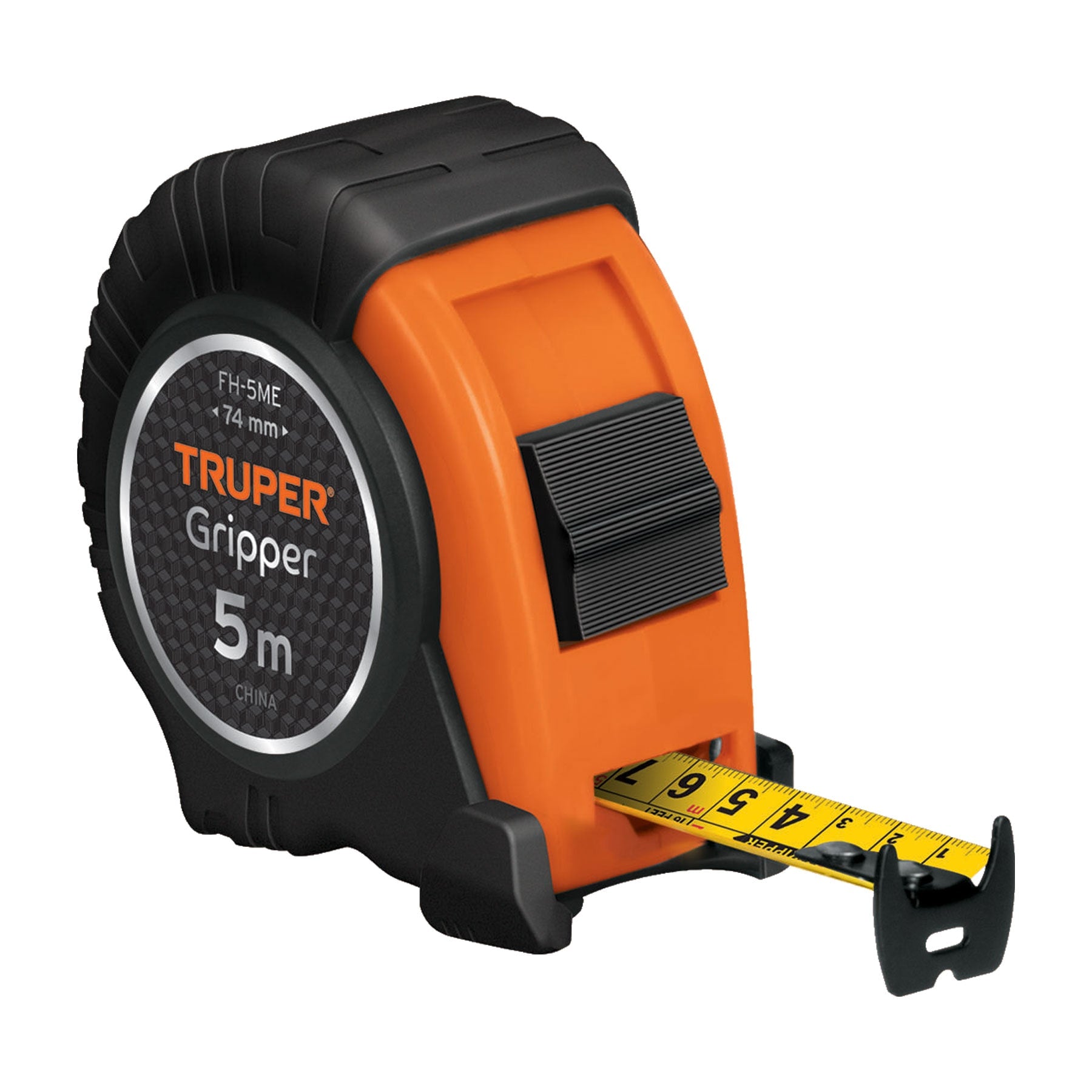 Flexómetro contra impacto, graduación métrica, 5 m, 19 mm