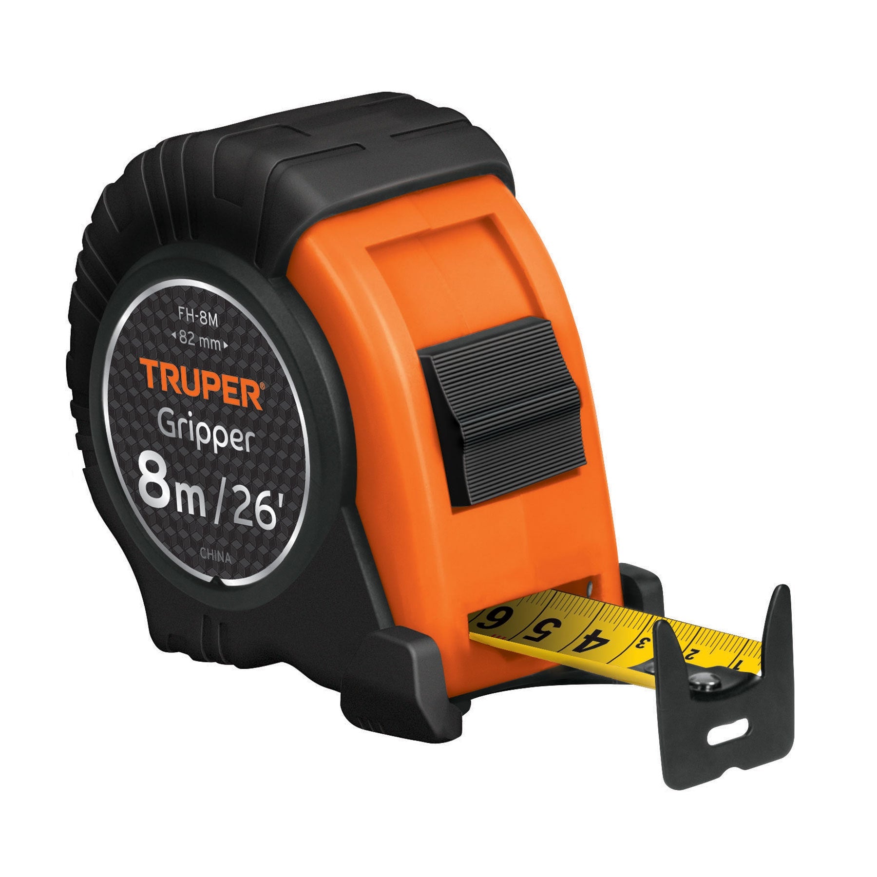 Flexómetro Gripper, contra impacto, 8 m, cinta 25 mm