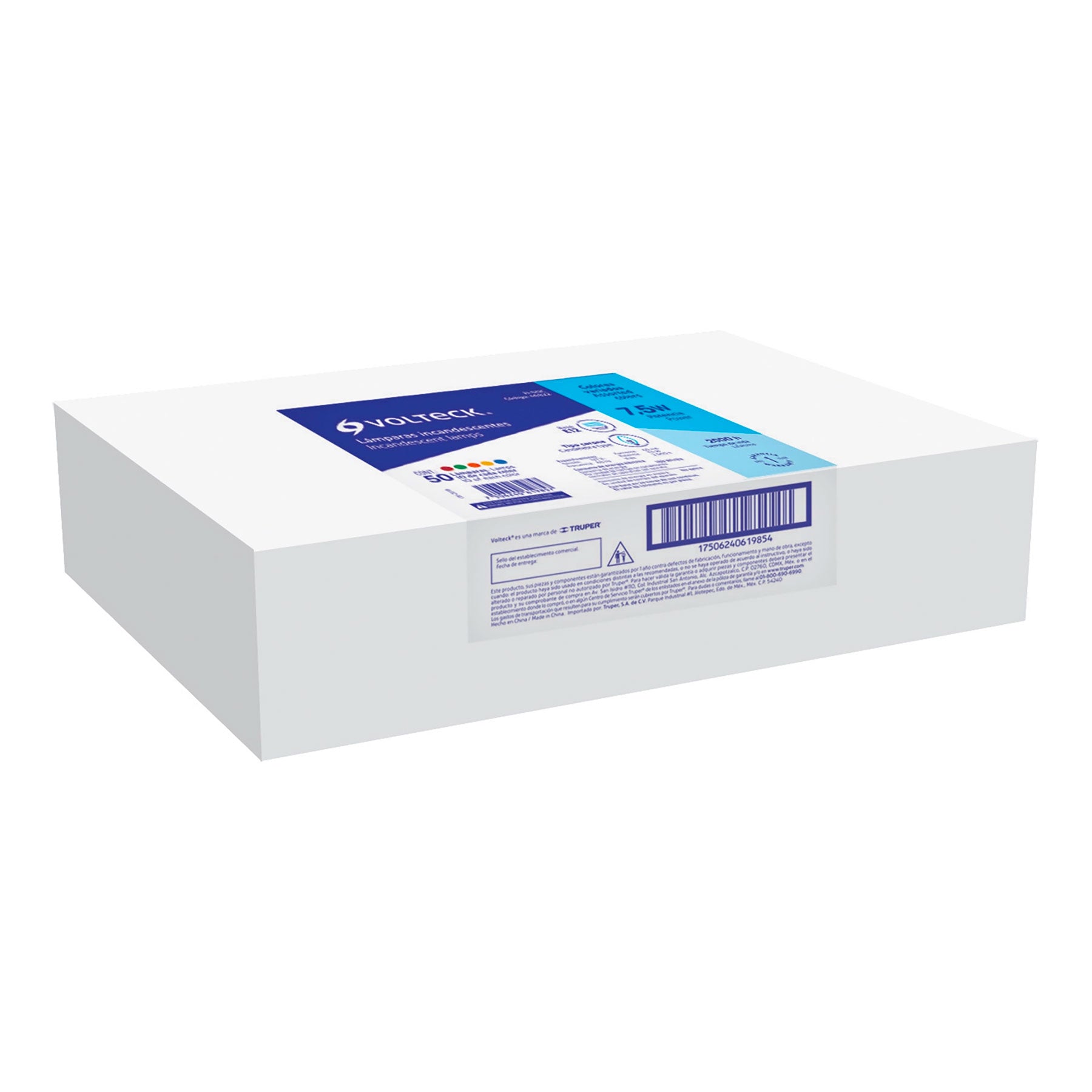 Focos incandescentes de colores, base E12, 7.5 watts, 50pzas