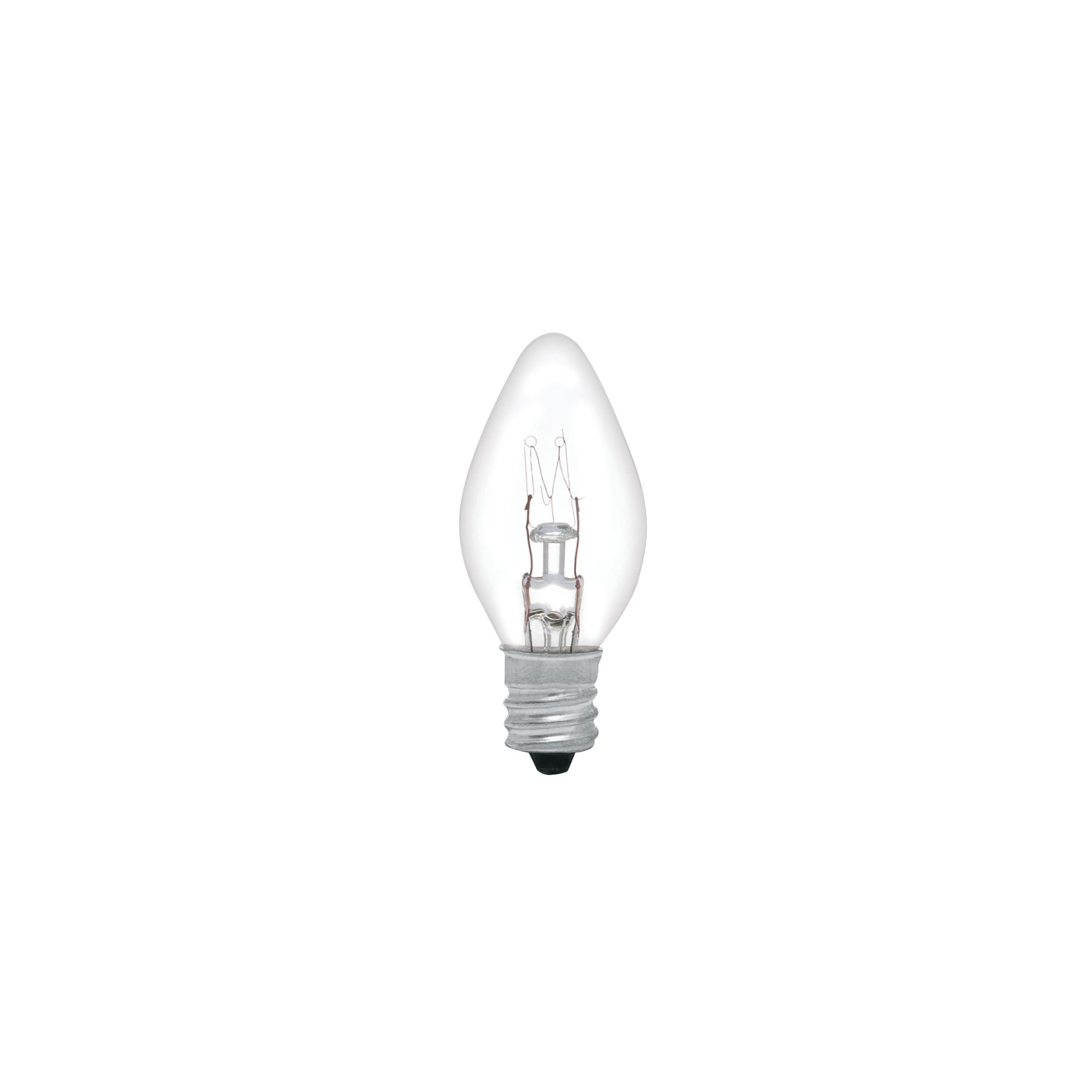 Focos incandescentes transparentes,base E12,7.5watts, 50pzas