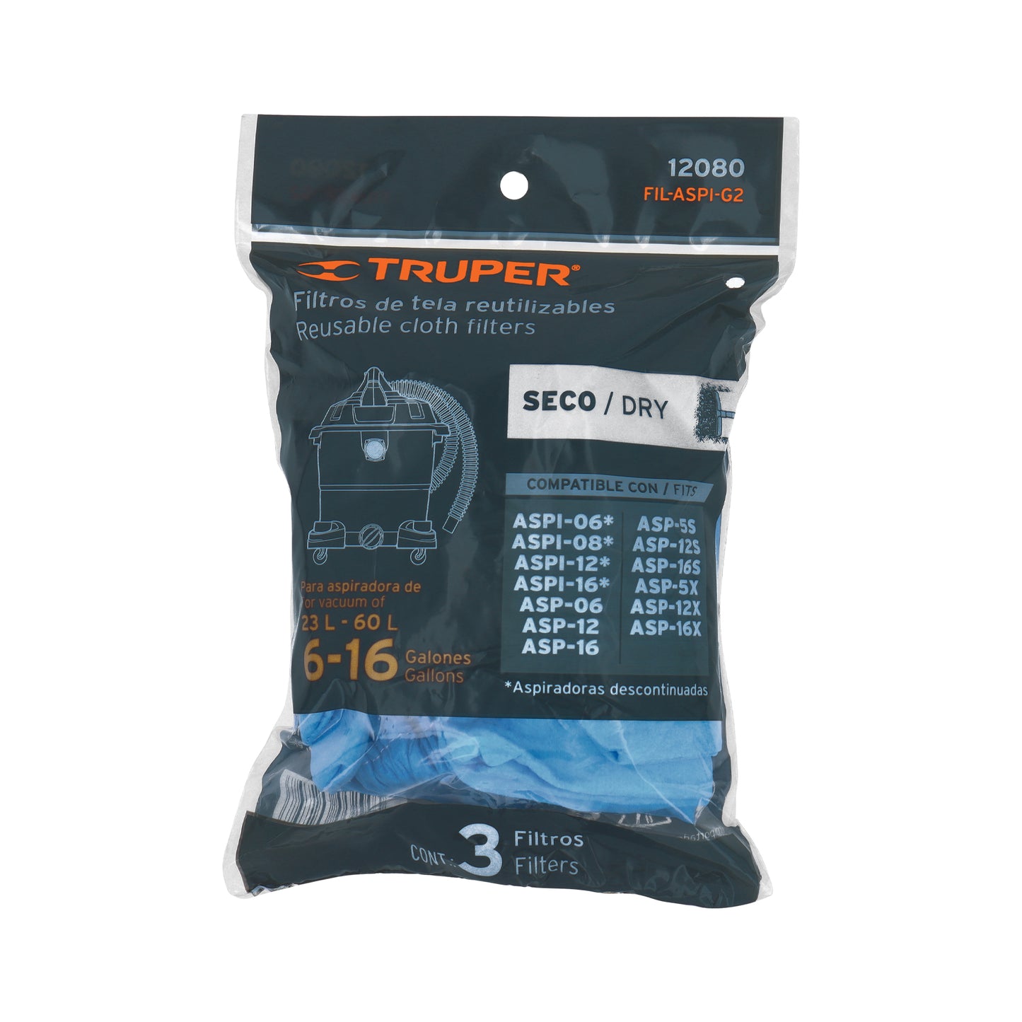 Filtro de tela para aspiradora ASPI-06