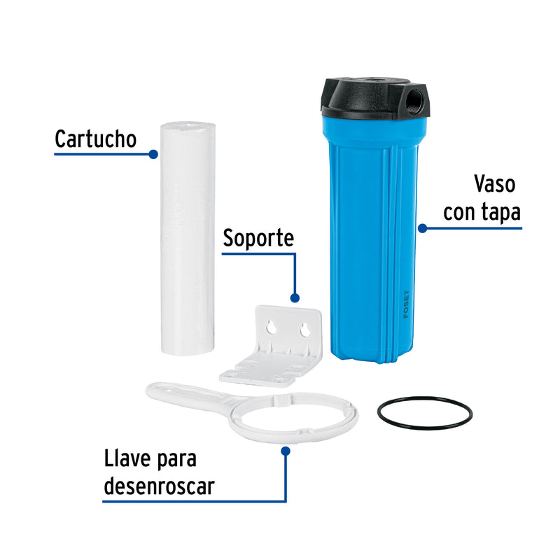 Filtro para agua, paso 1